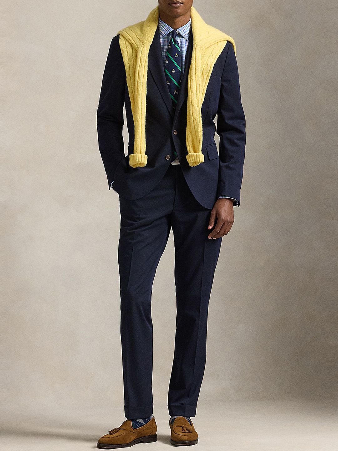 Men Solid Twill Single Breasted Blazer - Image 4