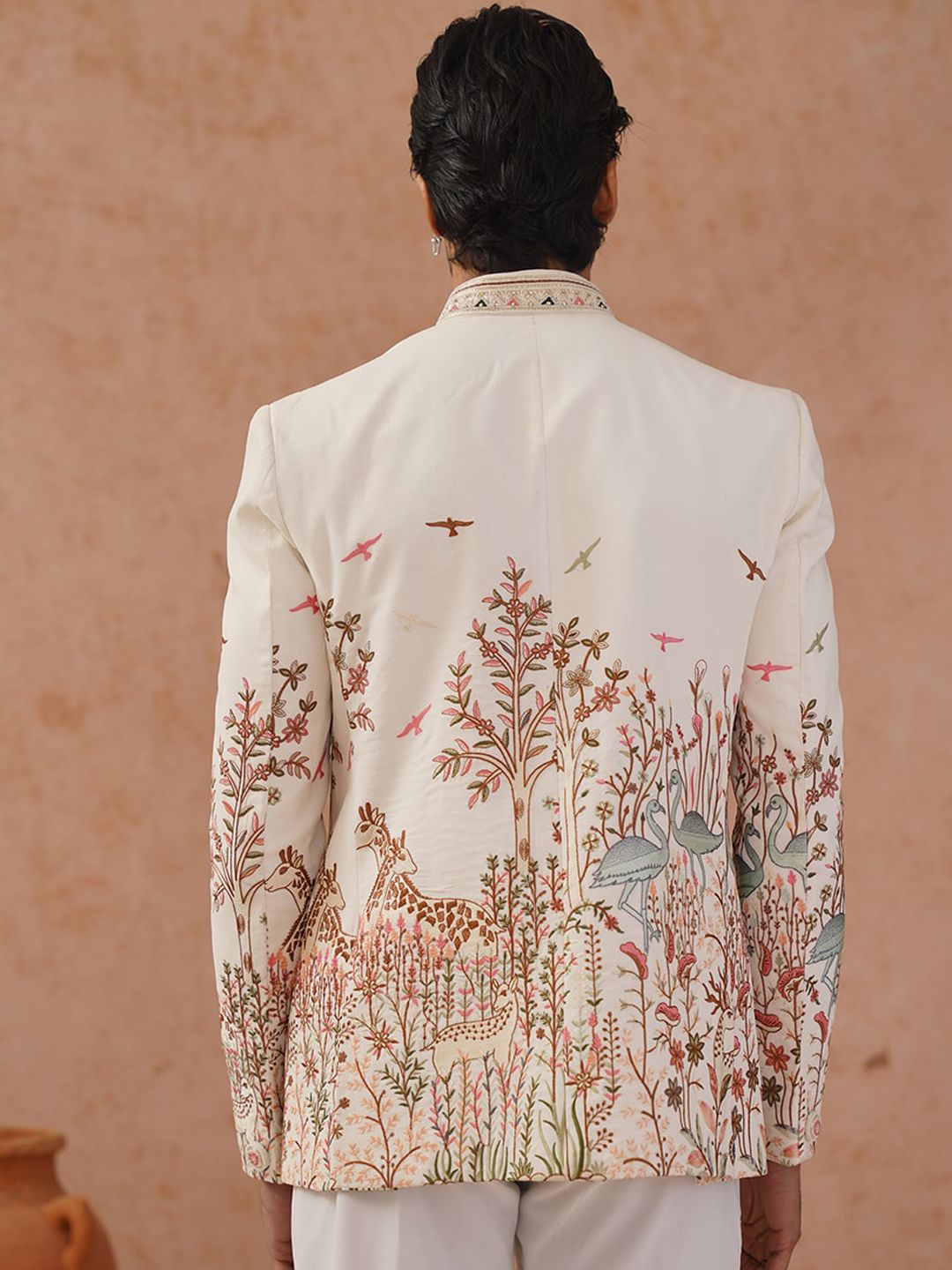 Self Design Single Breasted Bandhgala - Image 4