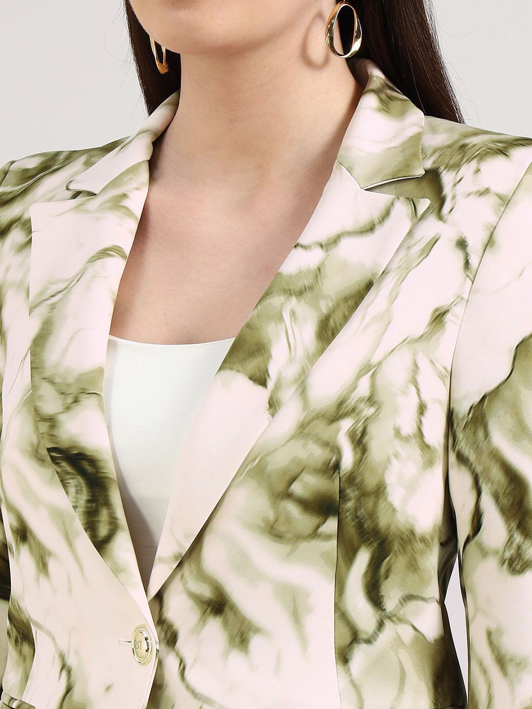 Rinascimento Abstract Printed Slim-Fit Single Breasted Blazer - Image 2