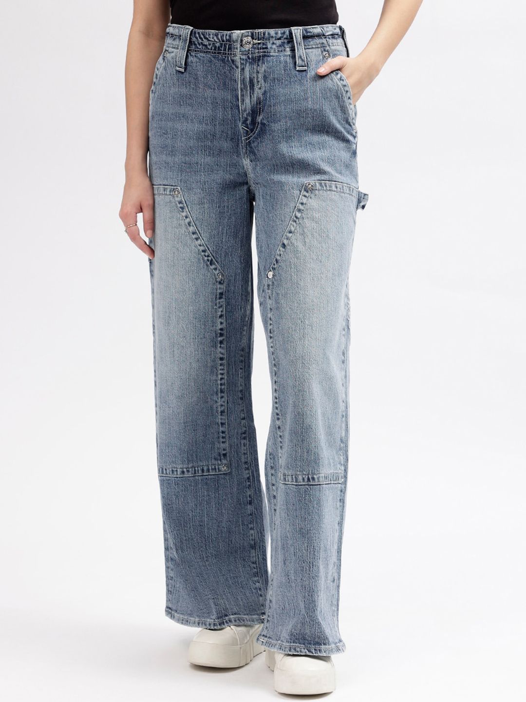 True Religion Women SN Jessie Flared Clean Look Heavy Fade Stretchable Jeans - Image 3