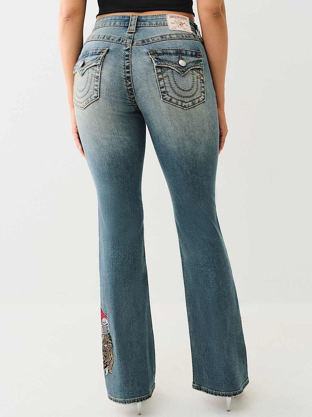 True Religion BIG T Becca Women Embellished Bootcut Mid-Rise Jeans - Image 3