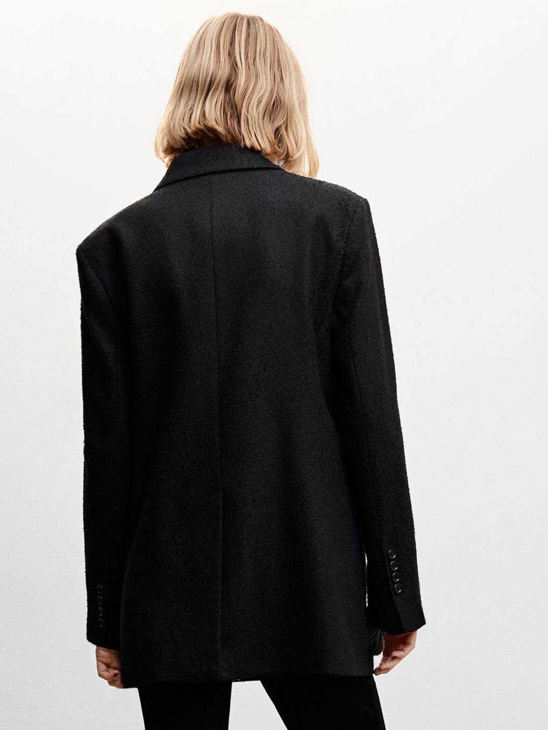 MANGO Patterned Longline Blazer - Image 3