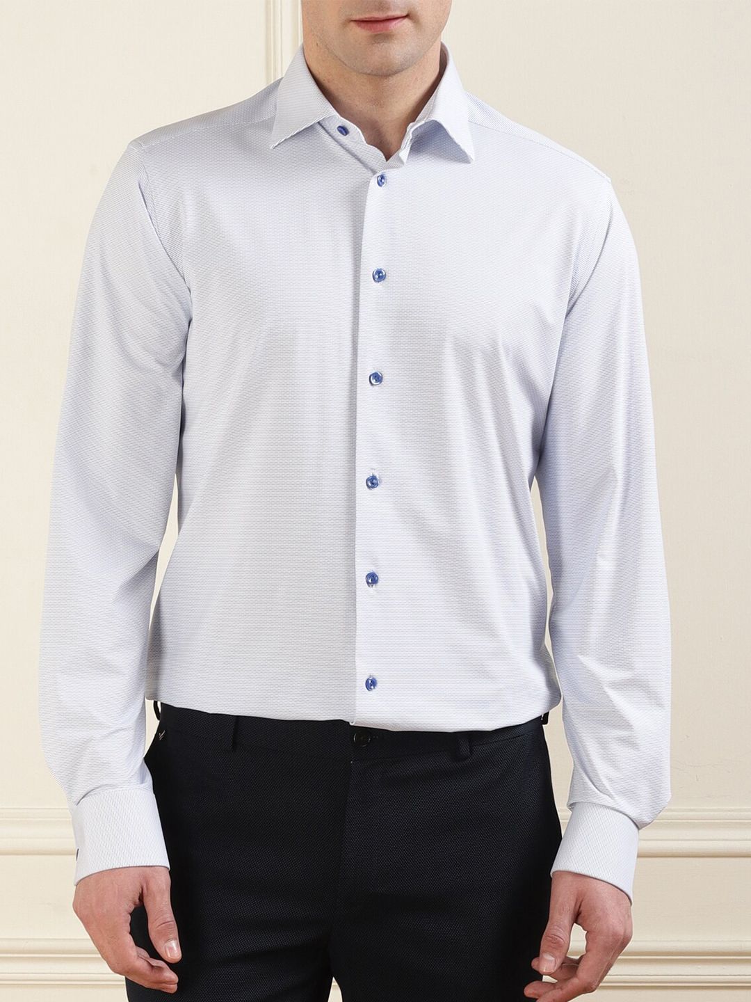 Eton Contrast Button Formal Shirt