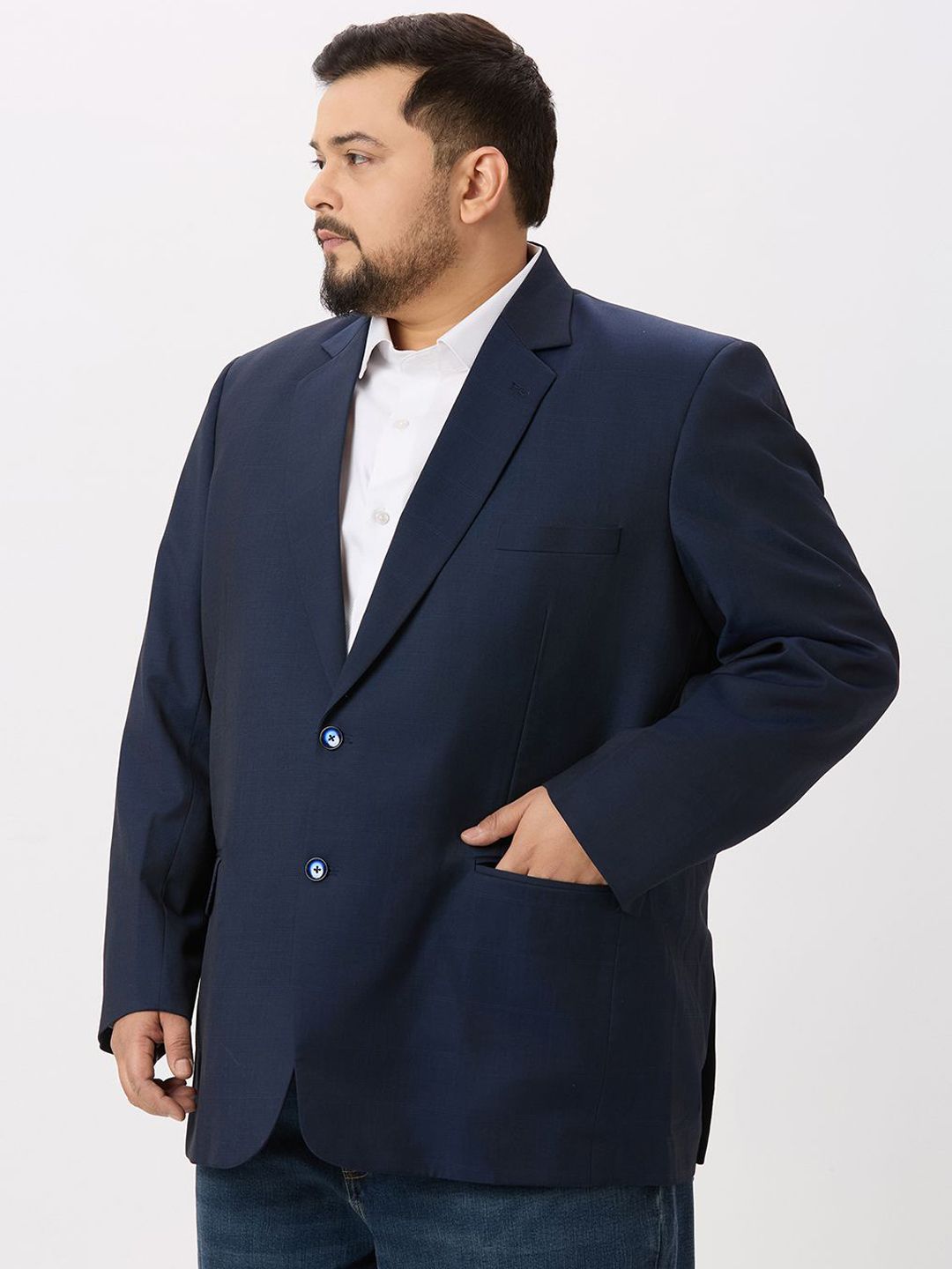 Santonio Men Plus Size Single-Breasted Casual Blazer - Image 3