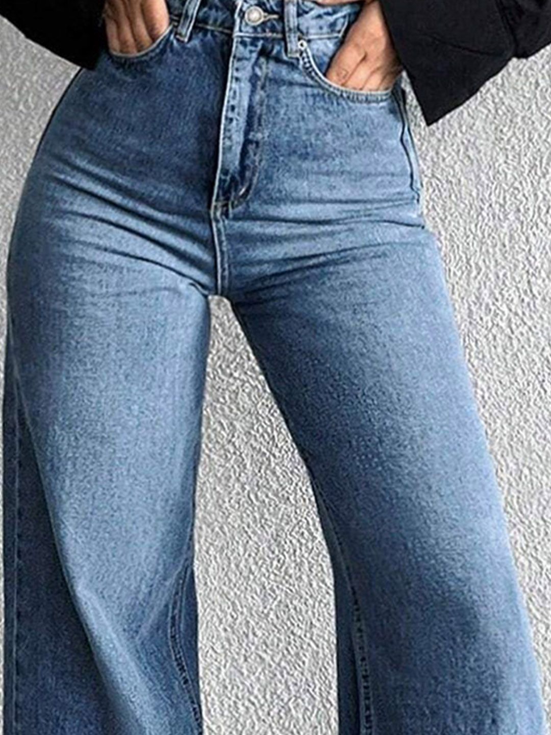Women Comfort Regular Fit High-Rise Light Fade Stretchable Jeans - Image 4