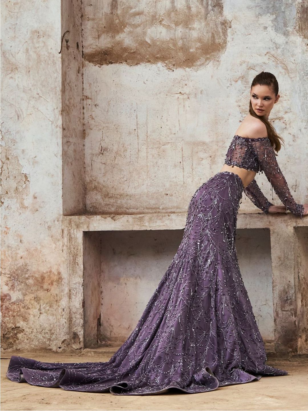 Embellished Beads and Stones Ready to Wear Lehenga & Blouse With Dupatta - Image 3