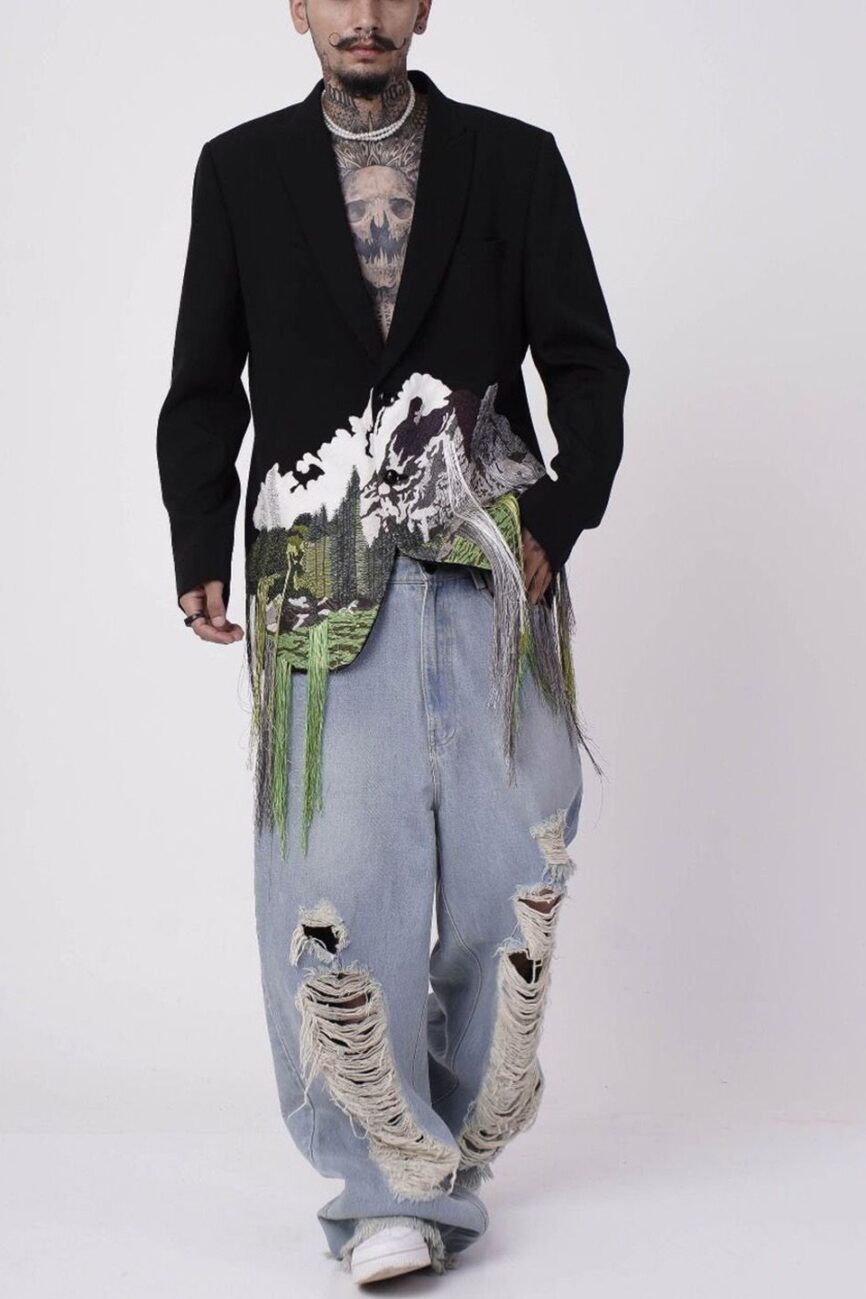 HUEMN Handcrafted Mountains Blazer