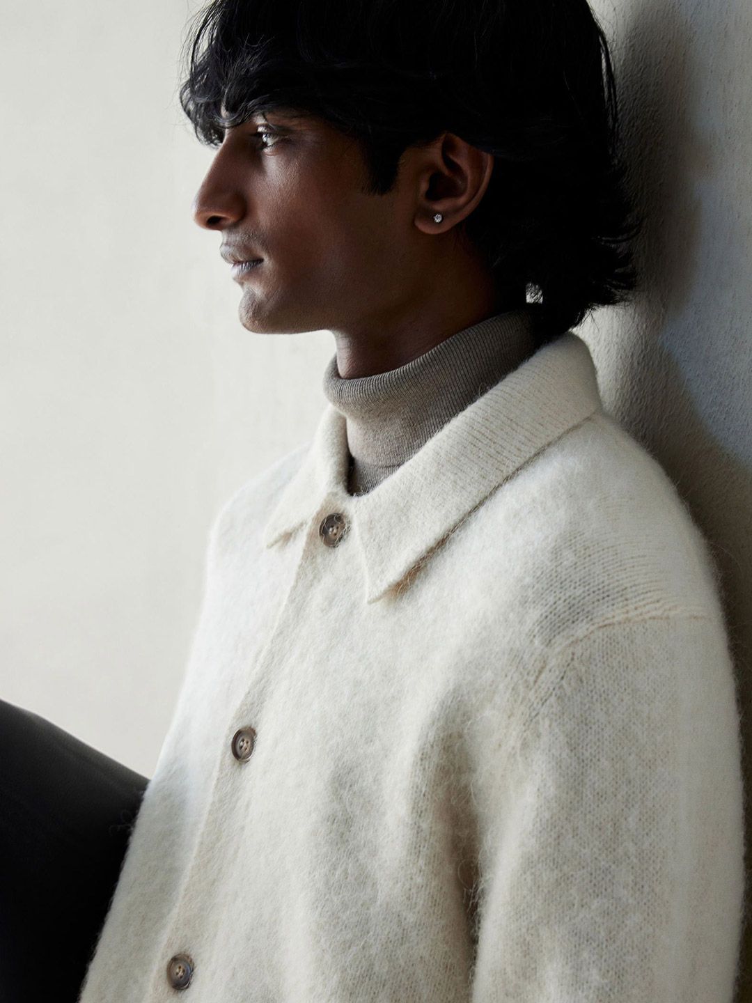 Men Brushed-Knit Cardigan - Image 4