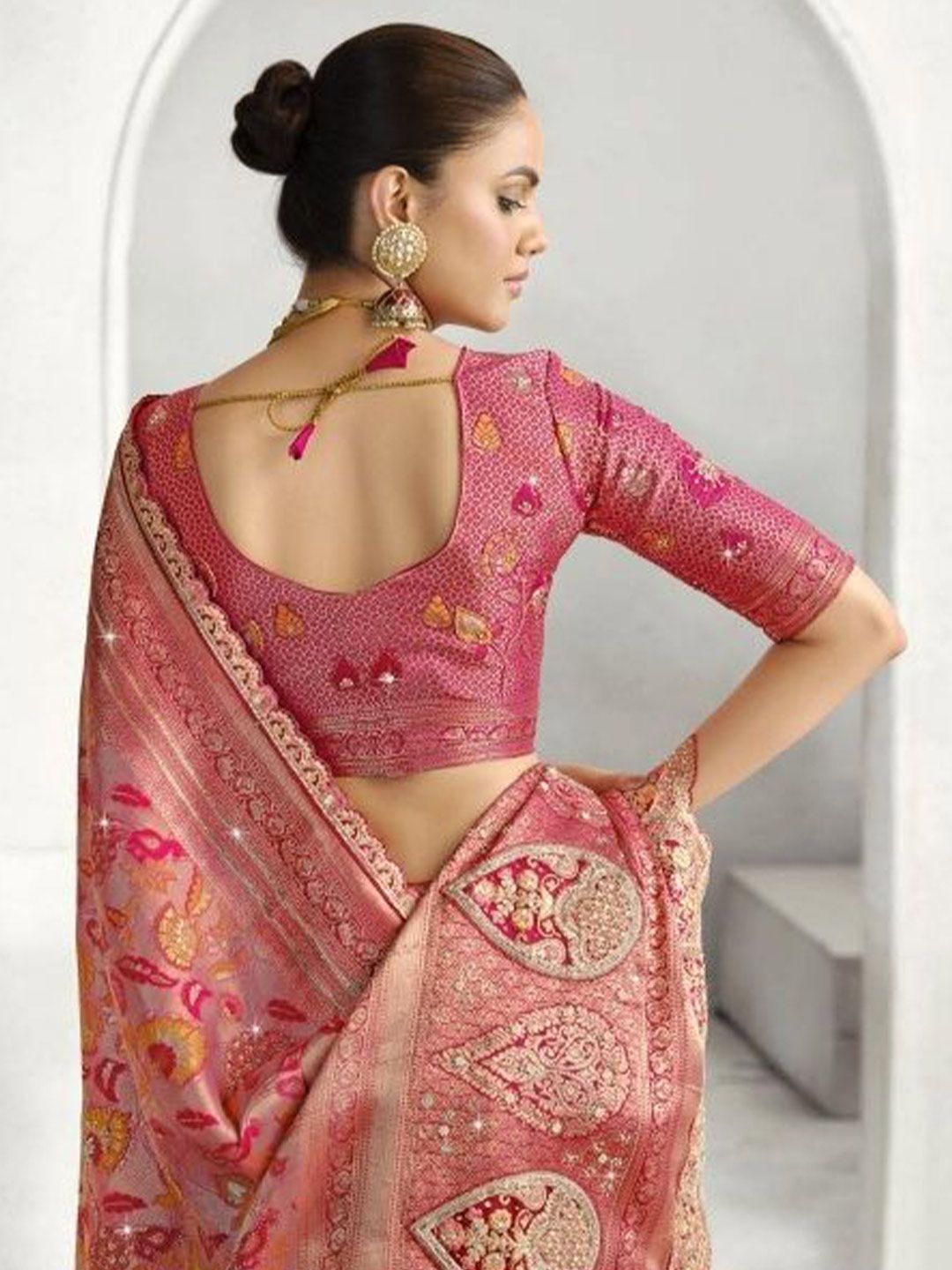 MAHALASA Woven Design Zari Kanjeevaram Saree - Image 3