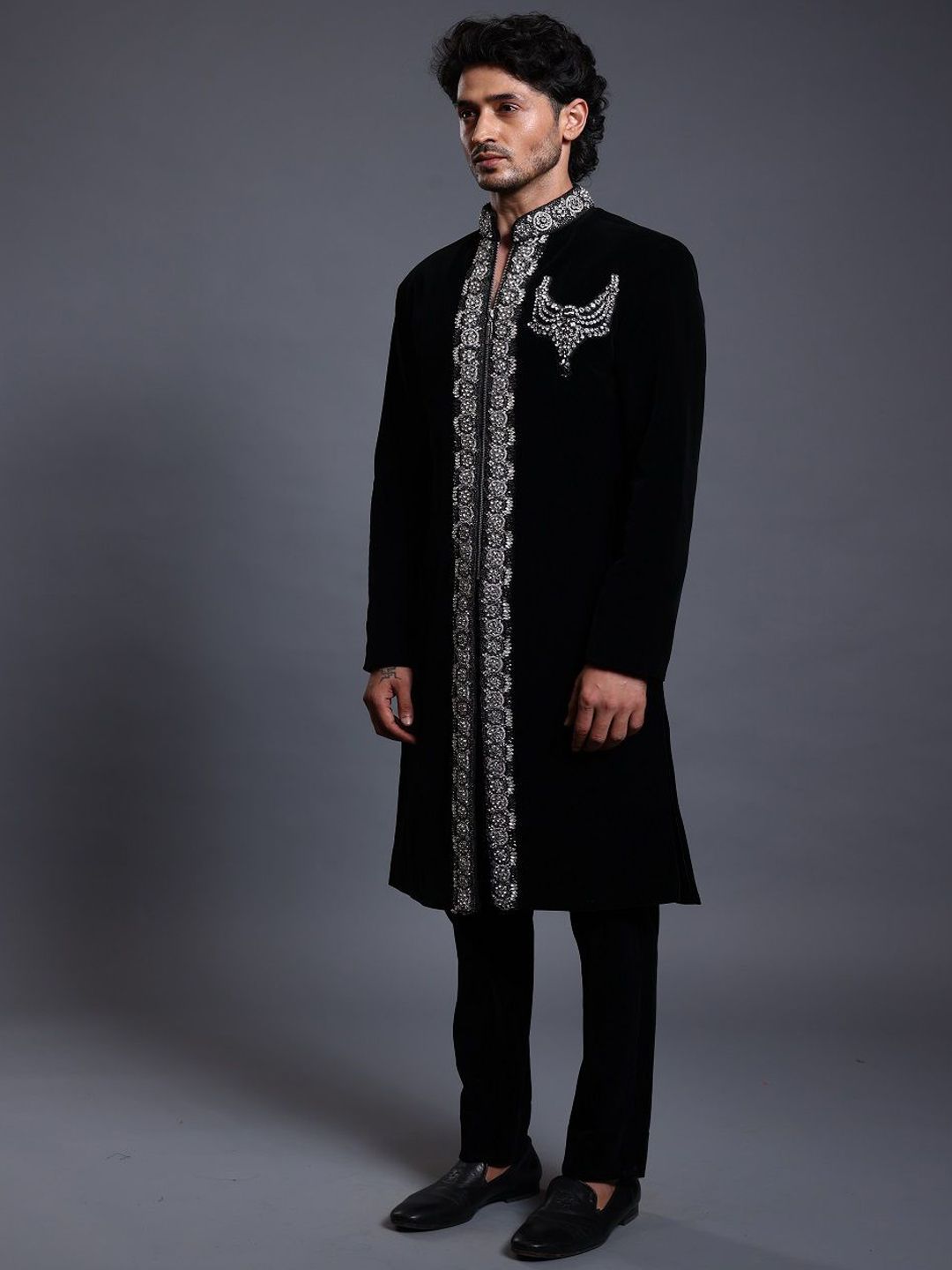 Embellished Sherwani Set - Image 4