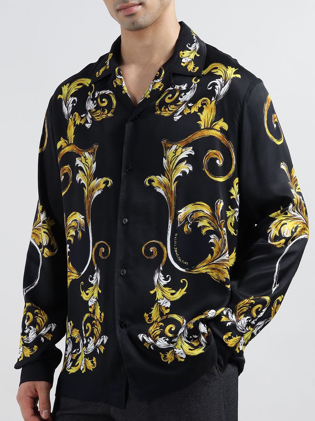 Men Oversized Fit Abstract Printed Spread Collar Casual Shirt