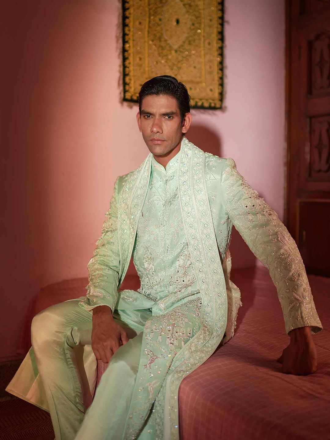 Embroidered Sherwani Set