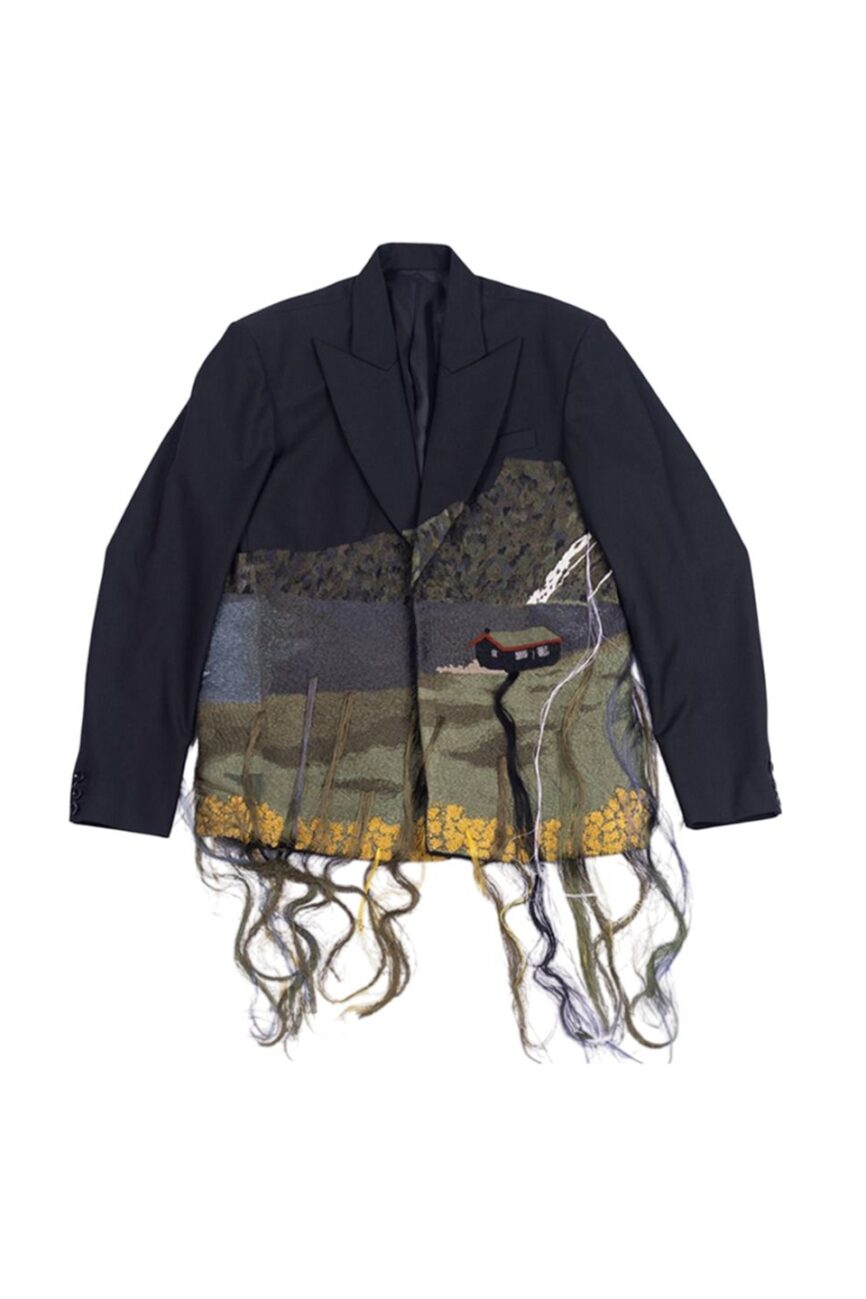 Scandinavian House Embroidery Oversized Blazer