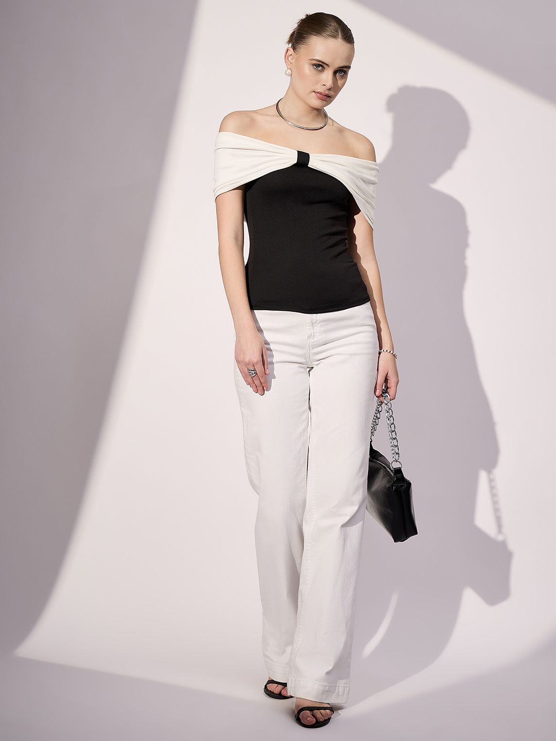 Bow Bardot Top - Image 3