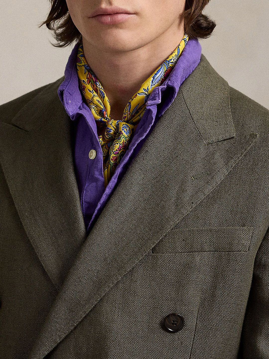 Slim-Fit Double Breasted Tailored Blazer - Image 3