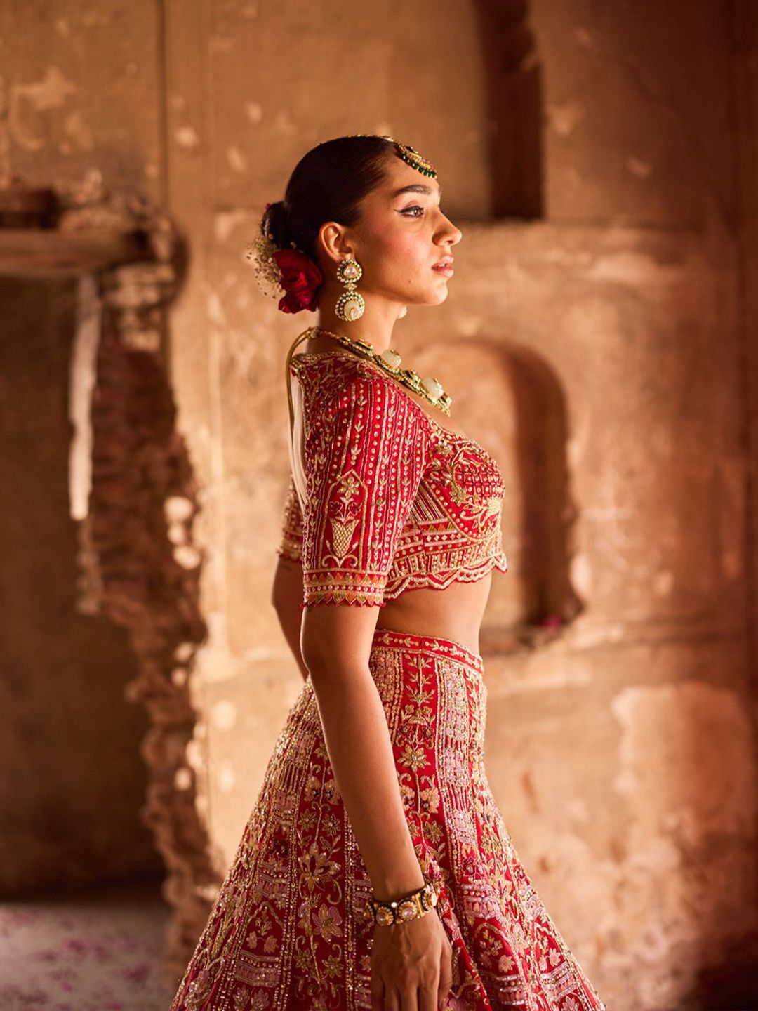 KIASA By Ronak & Shruti Embellished Ready to Wear Lehenga Blouse With Dupatta - Image 4