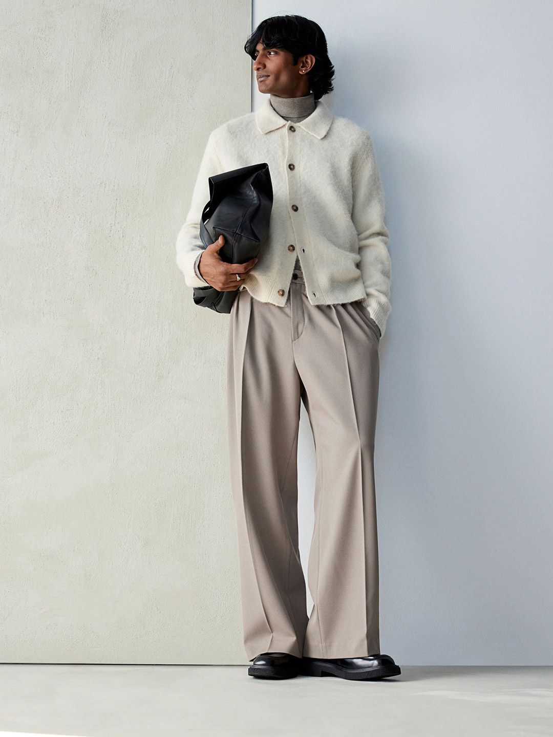 Men Brushed-Knit Cardigan - Image 3