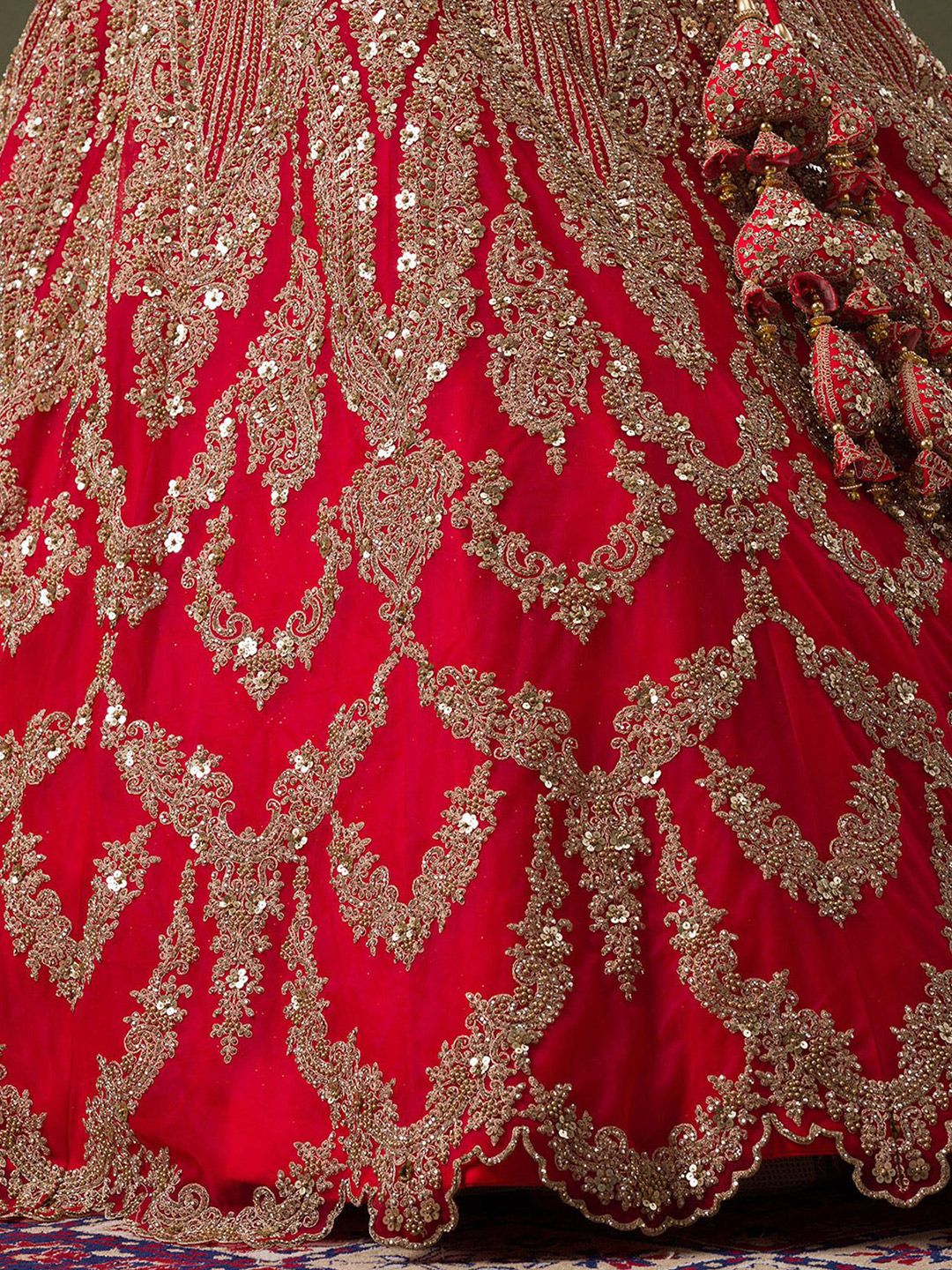 Embellished Sequinned Ready to Wear Lehenga & Blouse With Dupatta - Image 4