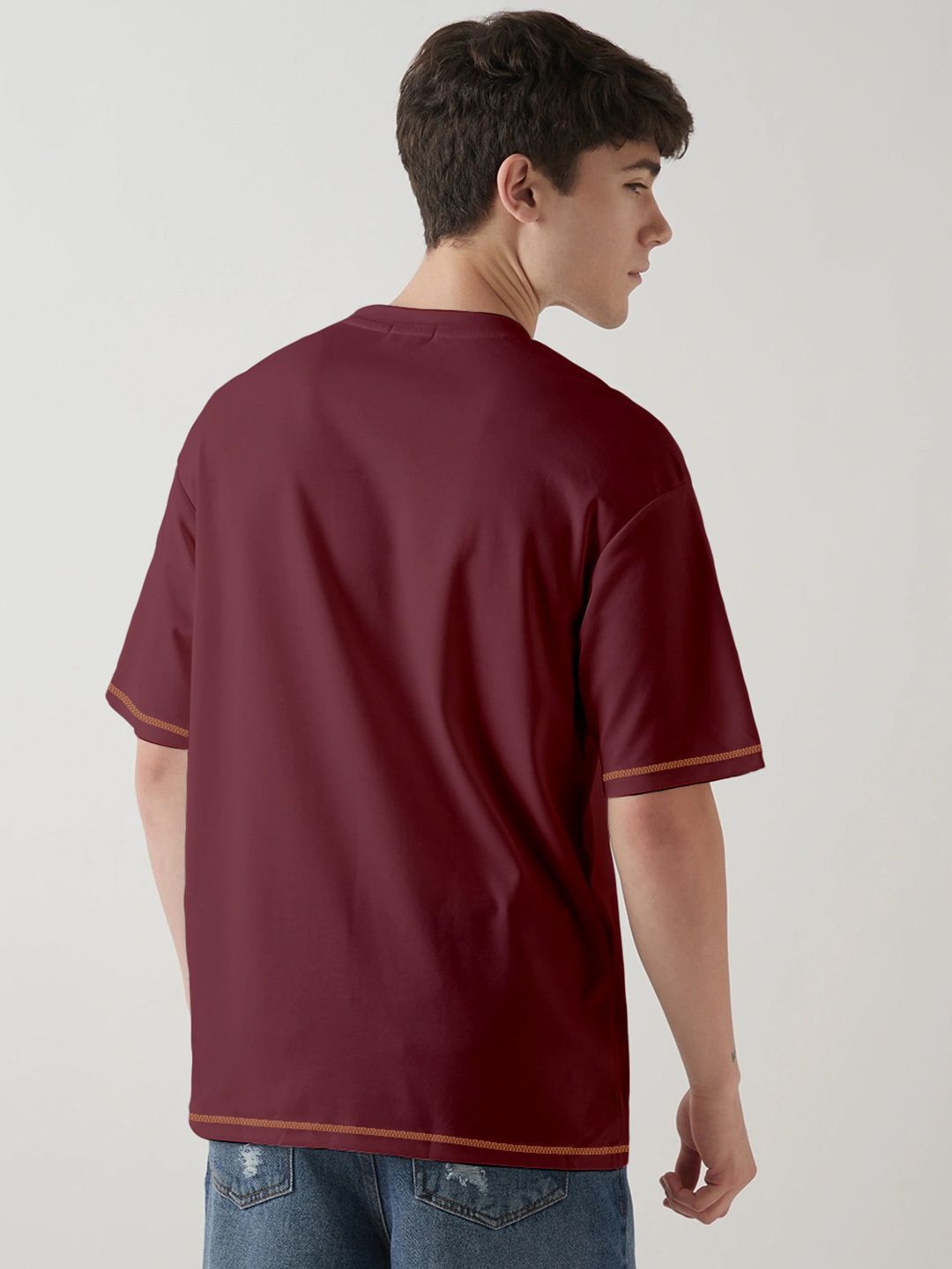 Men Barcelona Printed Graphic Oversized T-Shirt - Image 3