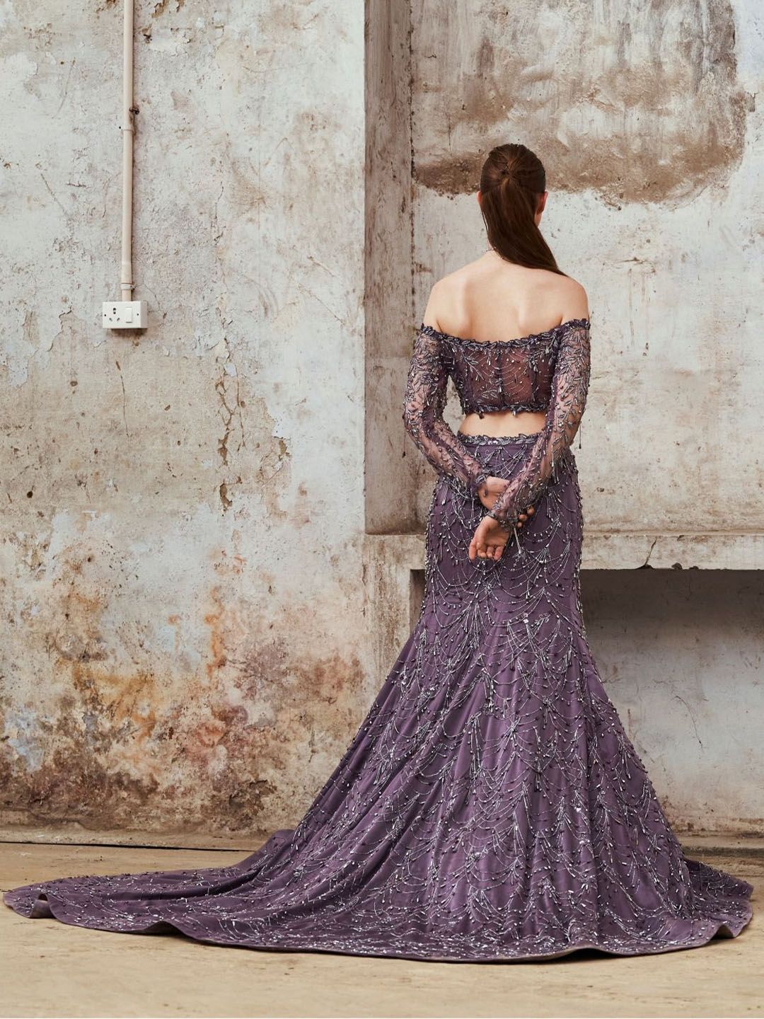 Embellished Beads and Stones Ready to Wear Lehenga & Blouse With Dupatta - Image 4