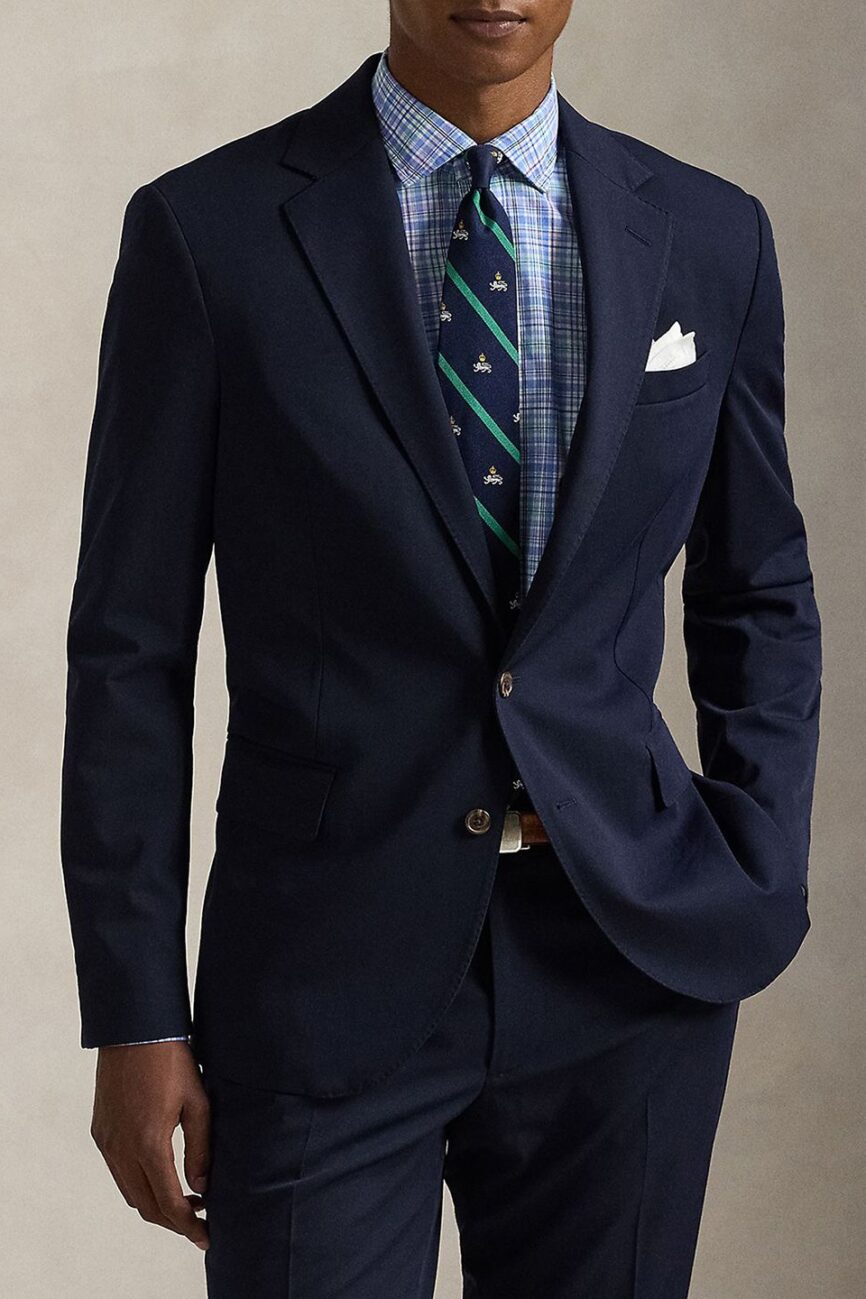 Men Solid Twill Single Breasted Blazer