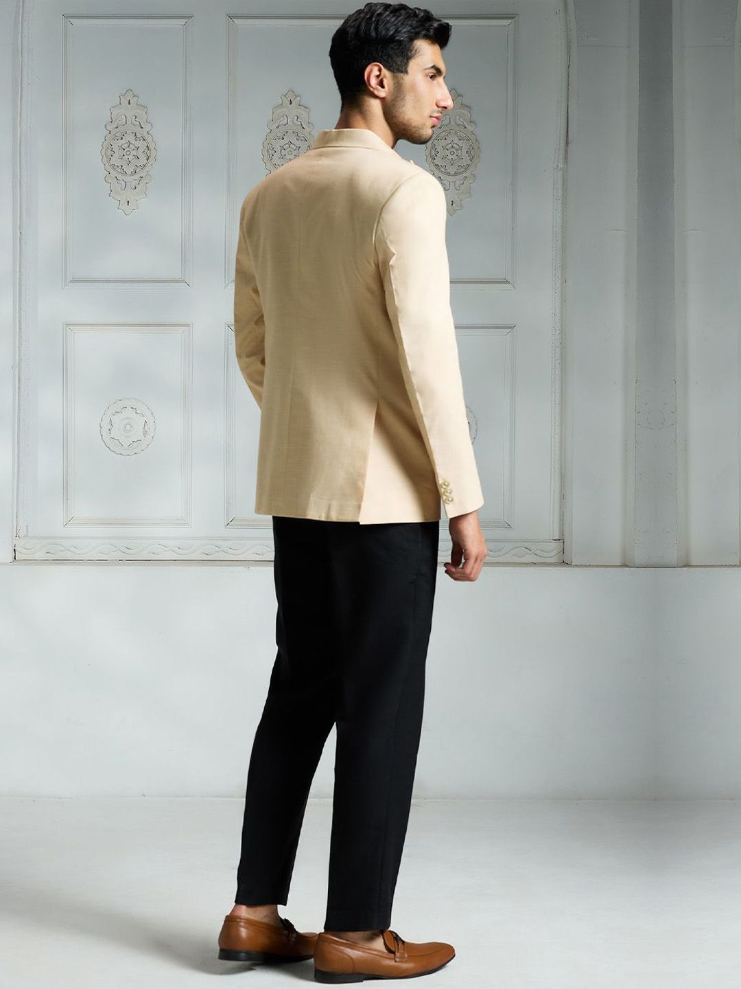 Men Self-Design Single Breasted Blazer - Image 3
