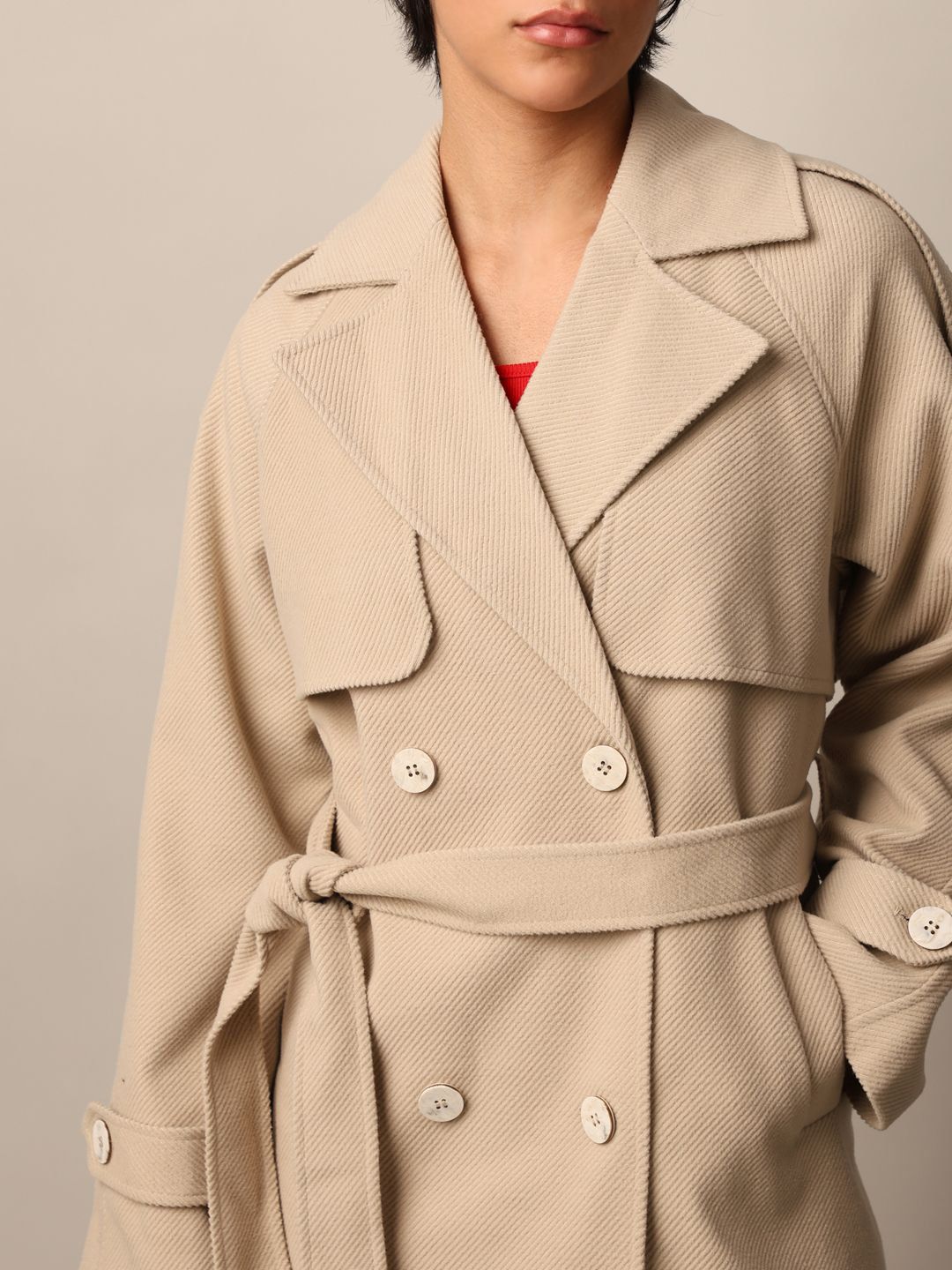 Women Slim-Fit Double-Breasted Trench Coat - Image 2