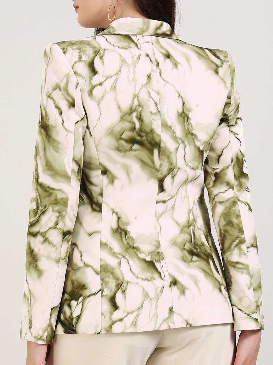 Rinascimento Abstract Printed Slim-Fit Single Breasted Blazer - Image 3